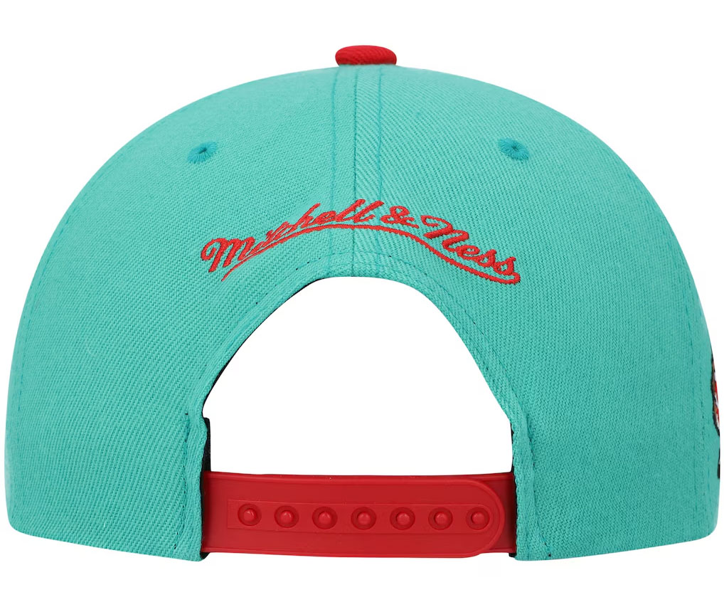 Memphis Grizzlies Mitchell and Ness Hardwood Classics Snapback Hat Teal 4
