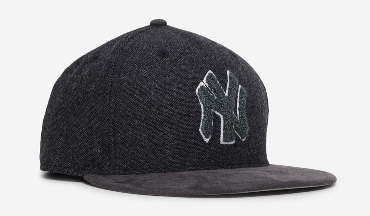 New Era New York Yankees 59FIFTY Tweed Fitted Hat Black Grey Cap