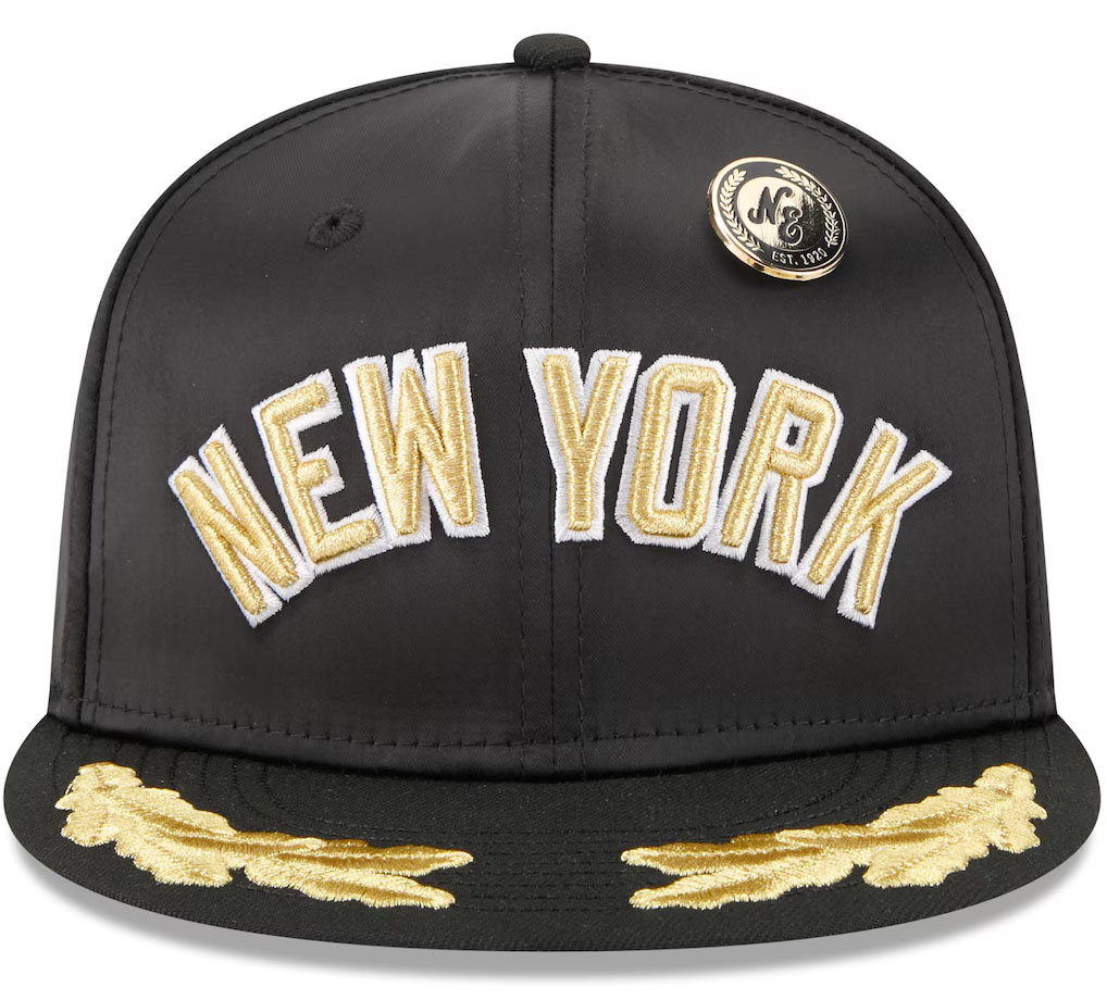 New York Yankees New Era 2025 59FIFTY Day Gold Leaf 59FIFTY Fitted Hat Black Gold 3