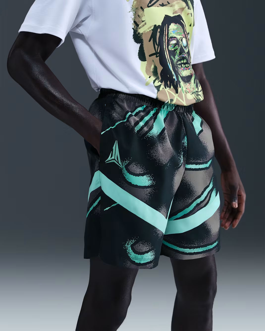 Nike Ja 3 Mens Basketball Shorts Bleached Turquoise