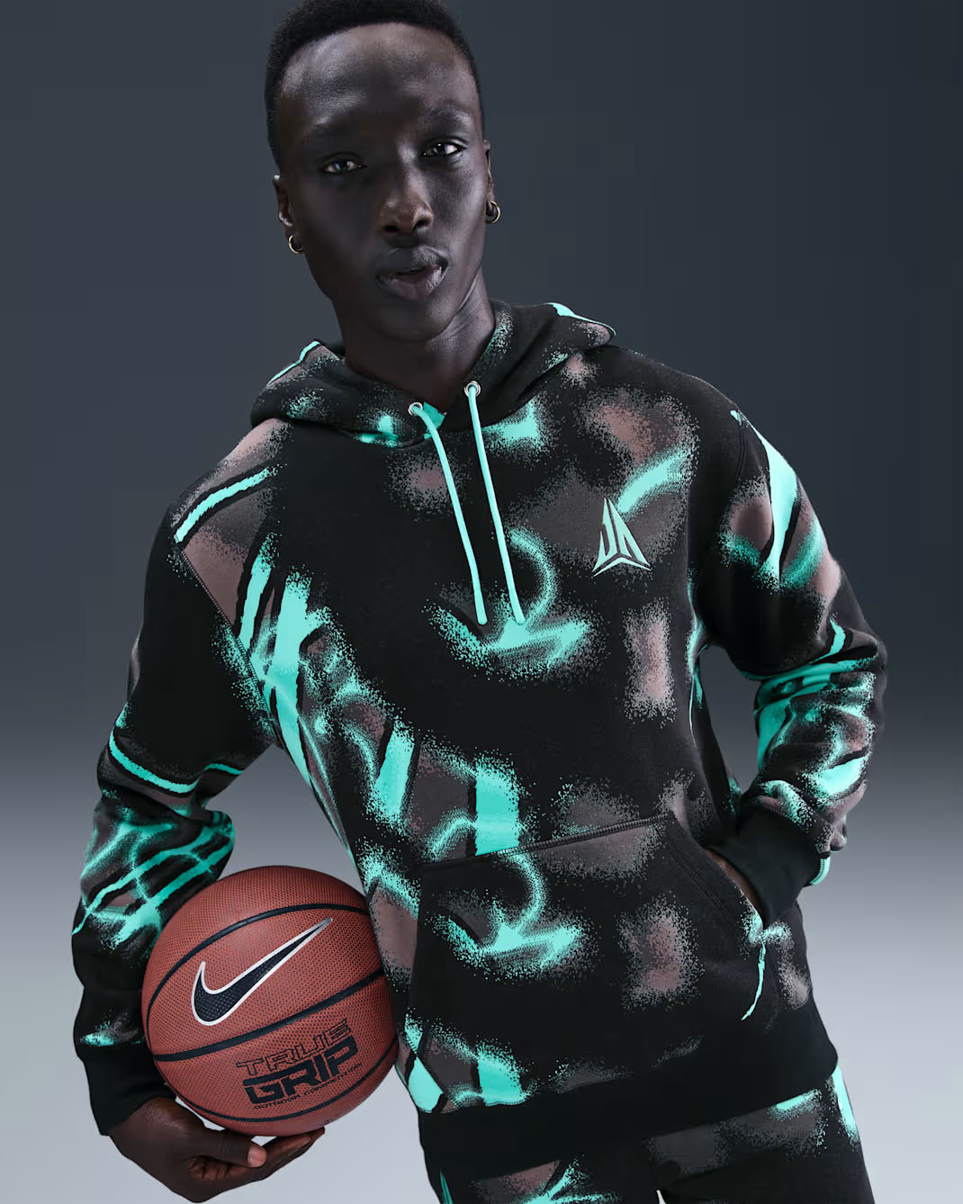 Nike Ja 3 Mens Club Fleece Hoodie Bleached Turquoise 1