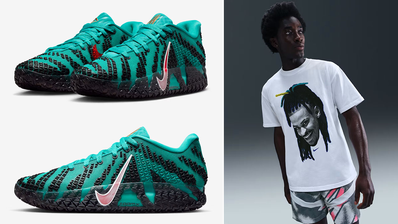 Nike Ja 3 Scratch 3 Mens Shoes and Ja Morant White T Shirt Outfit