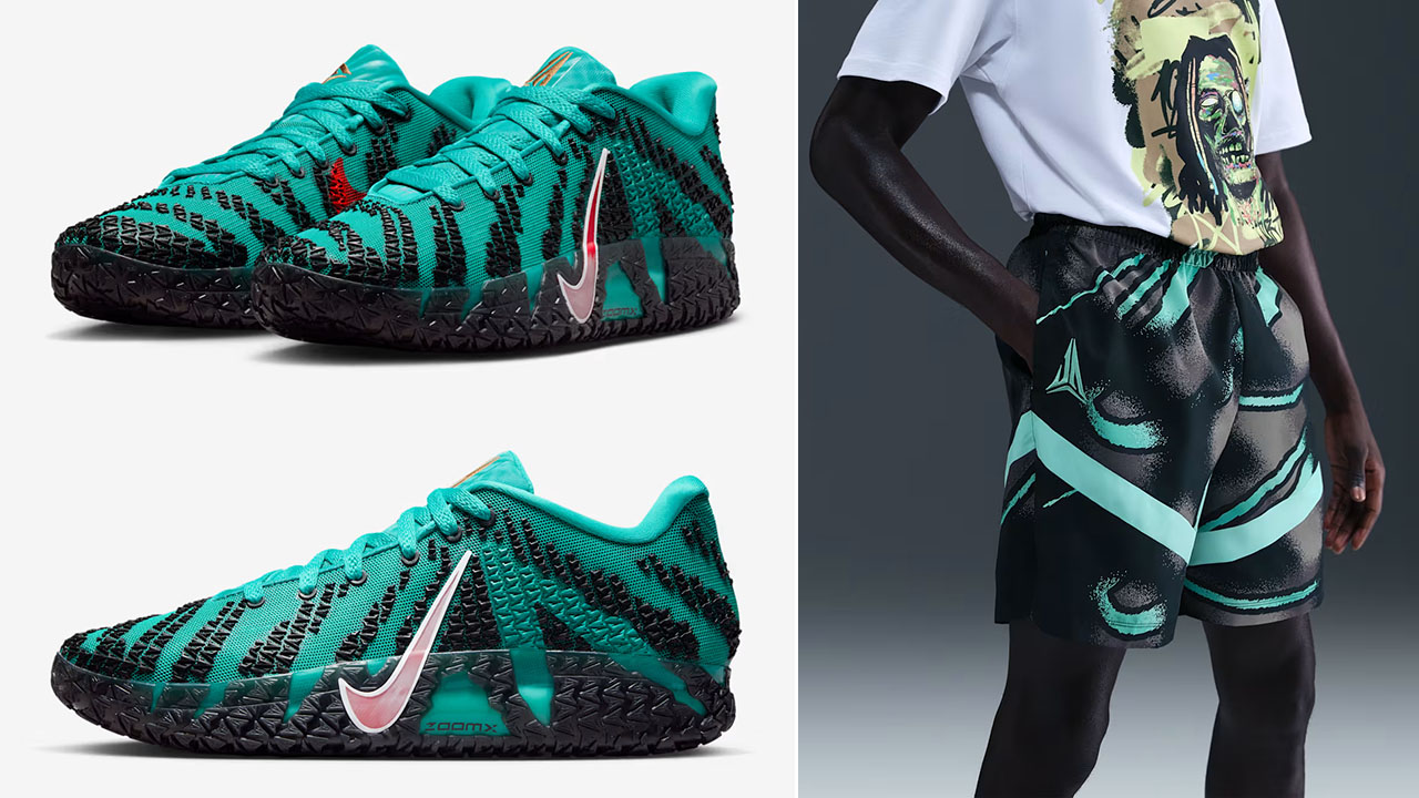 Nike Ja 3 Scratch 3 Mens Shoes and Shorts Outfit