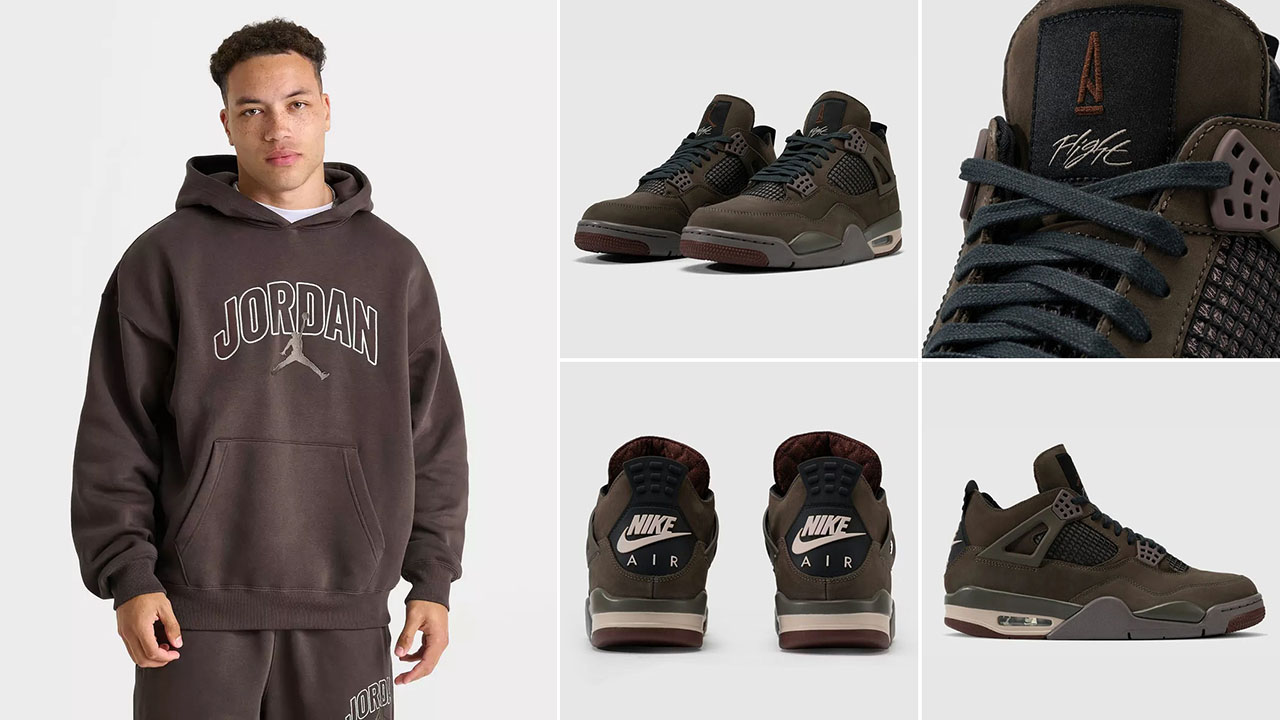 A Ma Maniere Air Jordan 4 Dark Mocha Oversized Hoodie Outfit