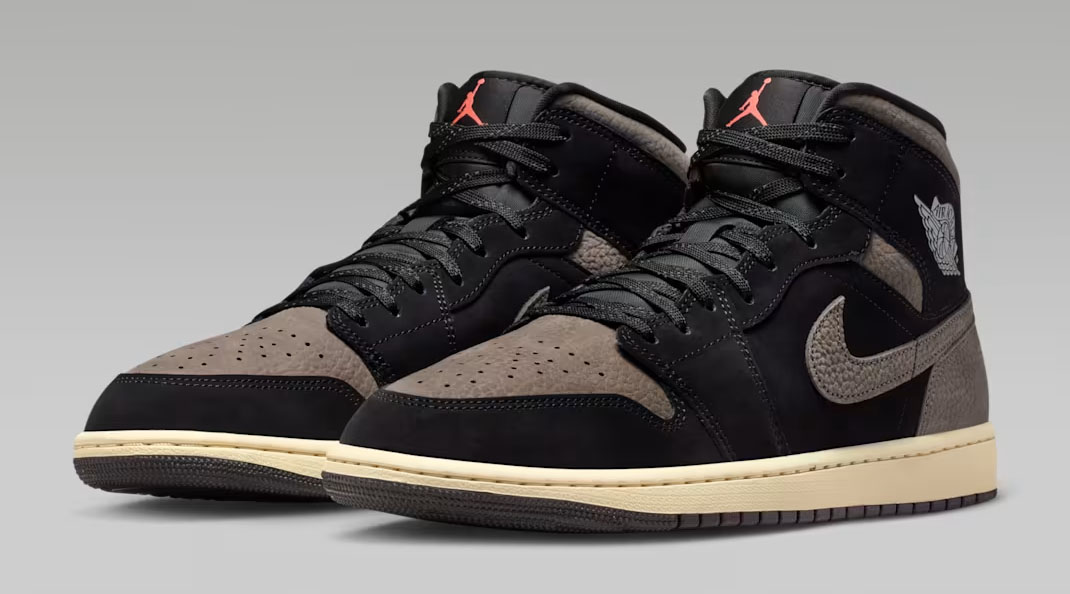 Air Jordan 1 Mid Olive Grey Mens Shoes 1