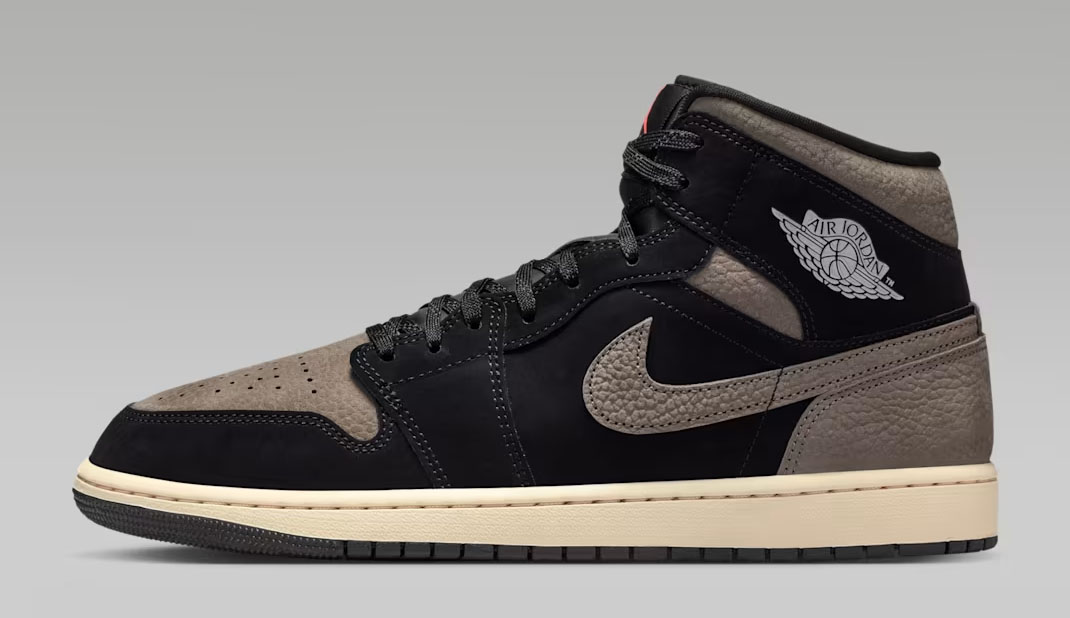 Air Jordan 1 Mid Olive Grey Mens Shoes 2