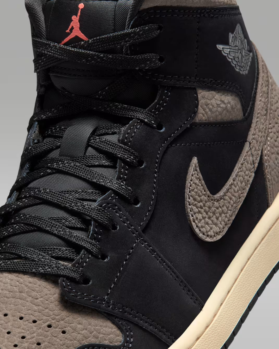 Air Jordan 1 Mid Olive Grey Mens Shoes 7