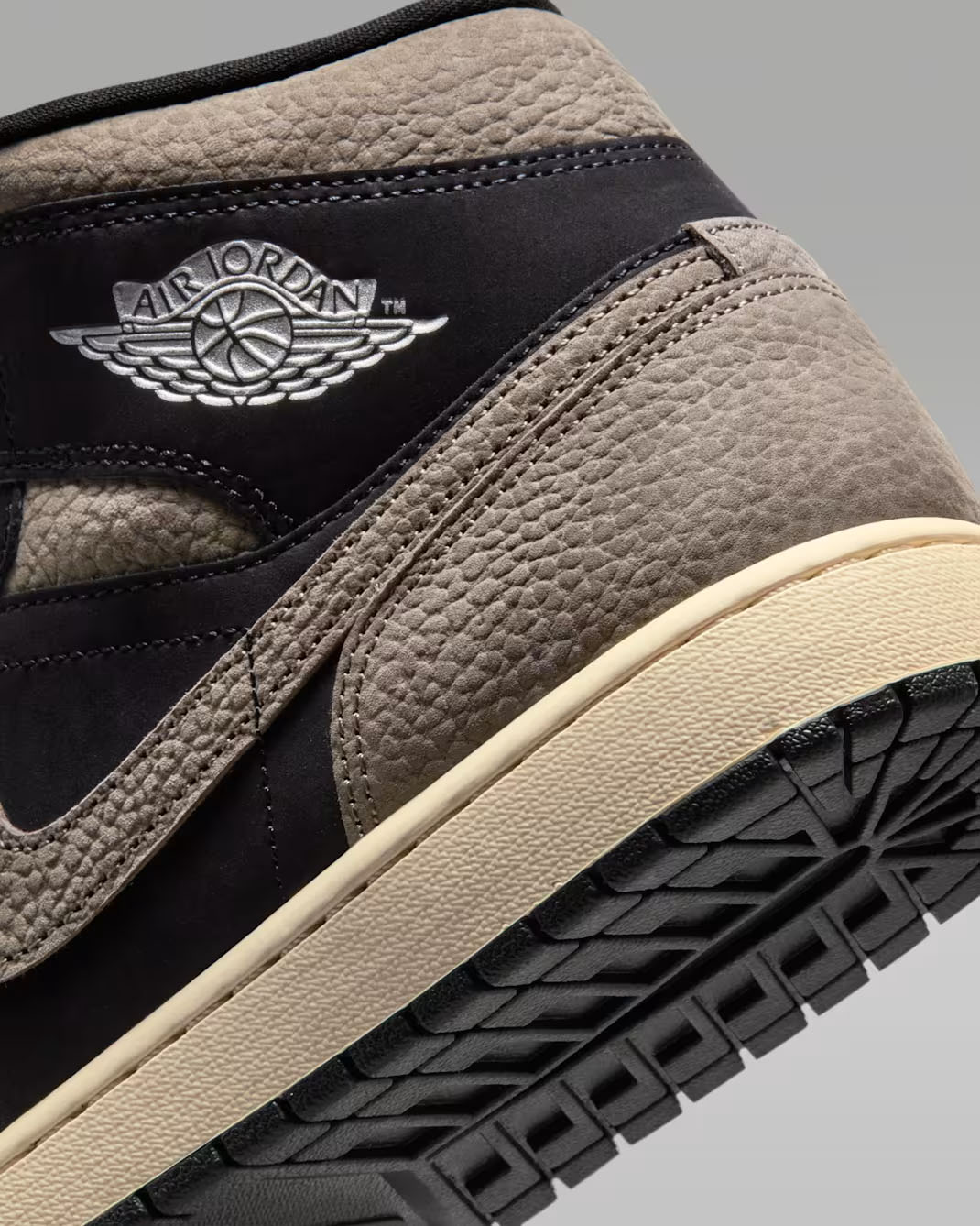 Air Jordan 1 Mid Olive Grey Mens Shoes 8