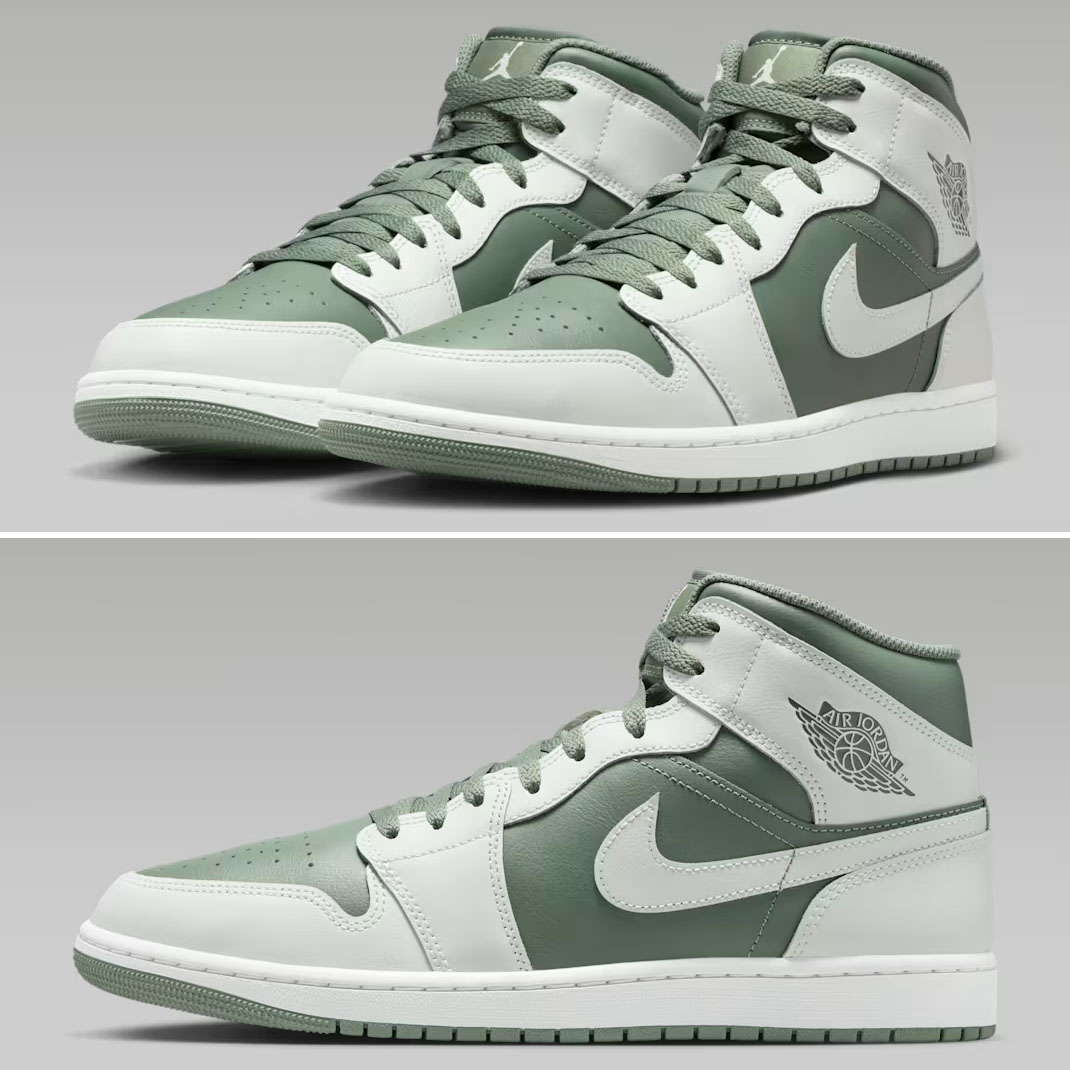 Air Jordan 1 Mid Vintage Lichen Mens Shoes DQ8426-107