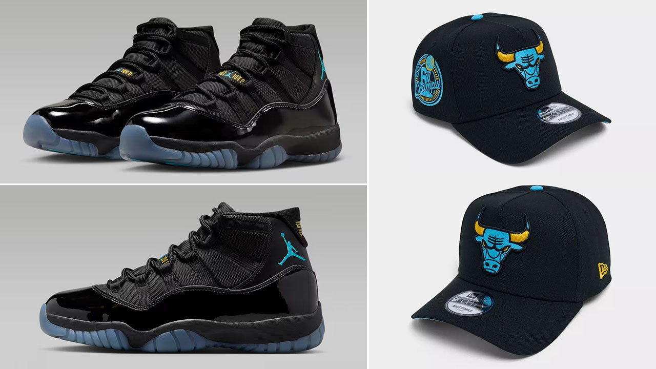 Air Jordan 11 Gamma 2025 New Era Chicago Bulls 9FORTY A Frame Snapback Hat
