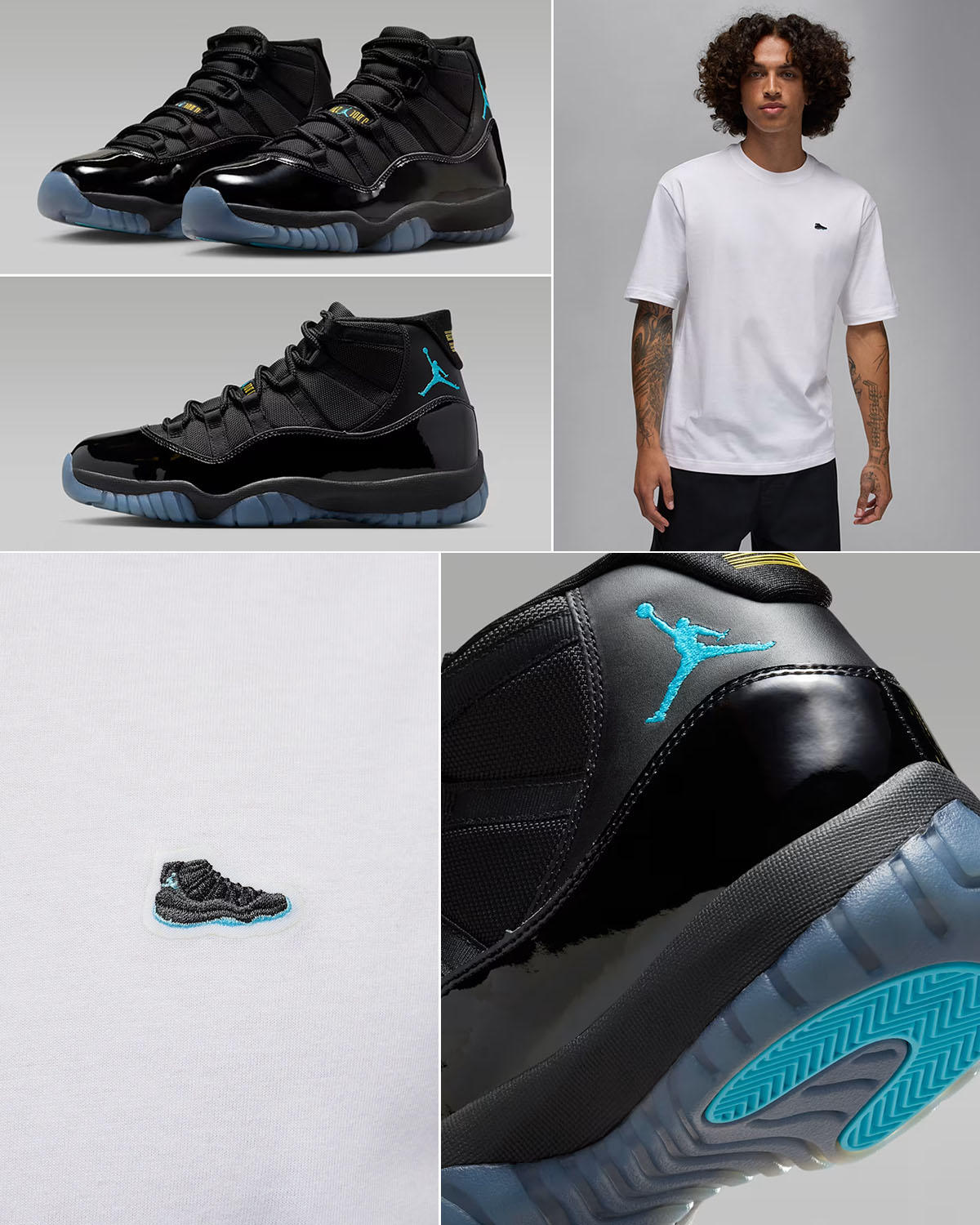 Air Jordan 11 Gamma Blue 2025 Sneaker Patch T Shirt