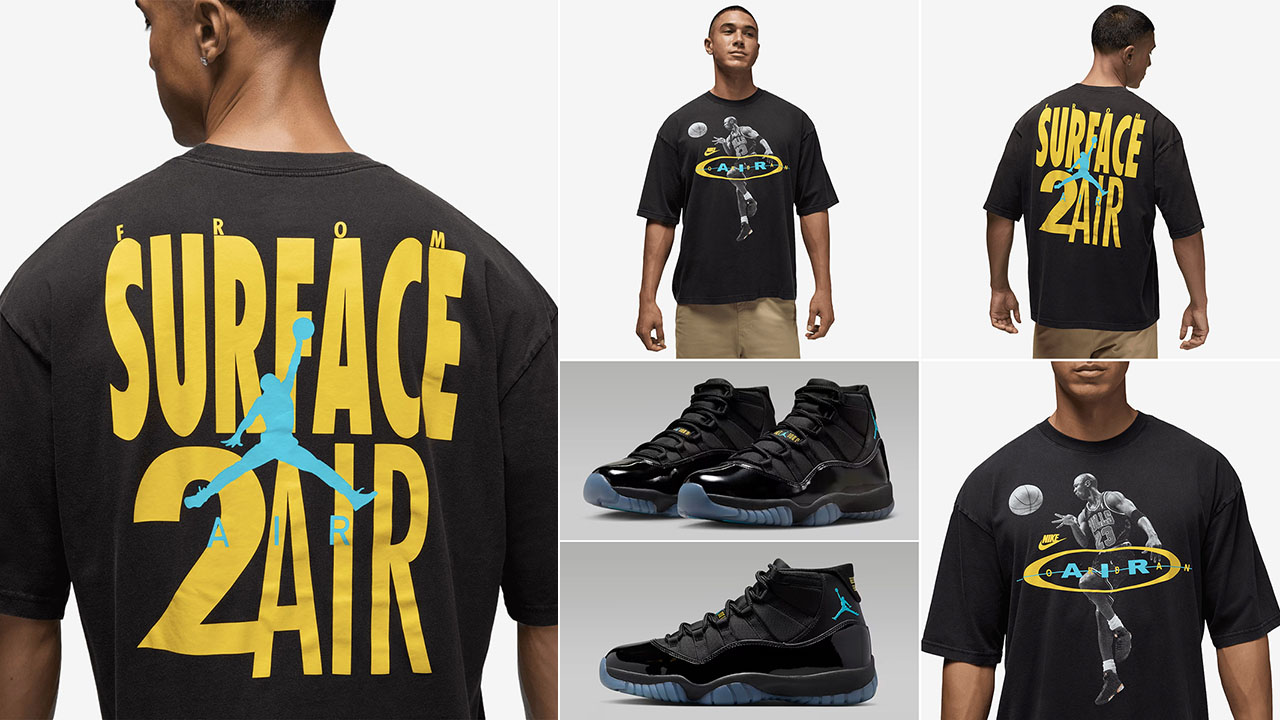 Air Jordan 11 Gamma Blue 2025 Surface 2 Air T Shirt