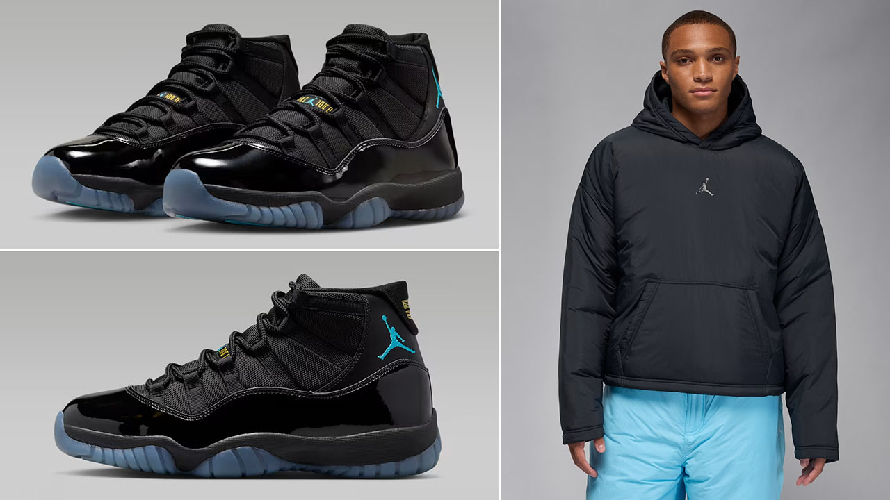 Air Jordan 11 Gamma Blue Jordan Flight Mountainside Padded Hoodie