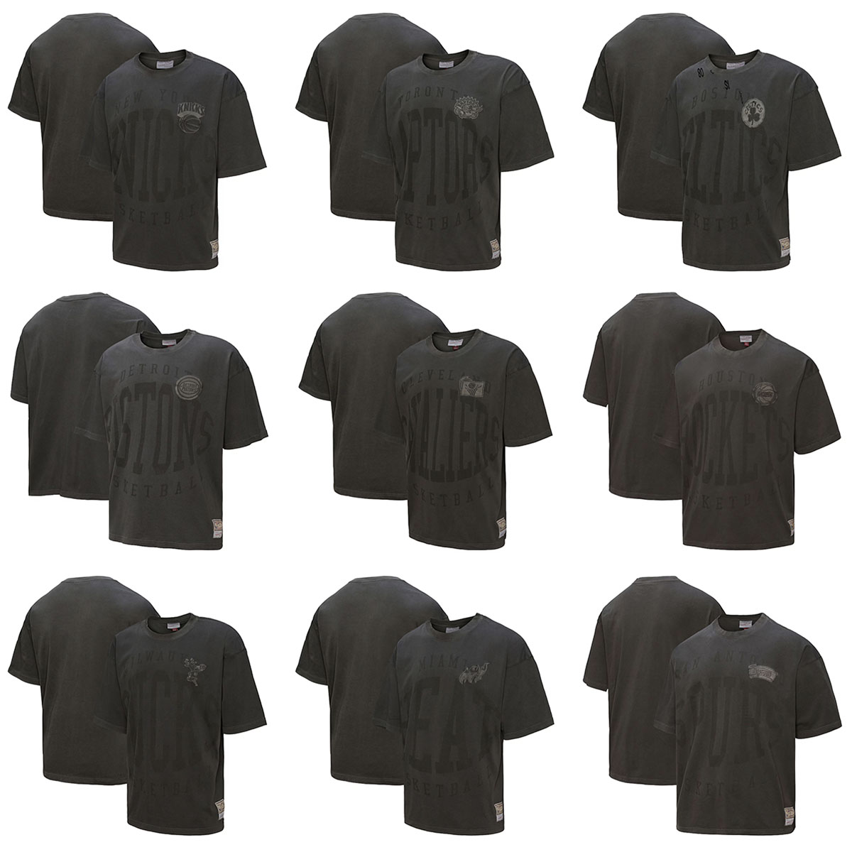 Air Jordan 4 Black Cat 2025 x Mitchell and Ness NBA Team T Shirts
