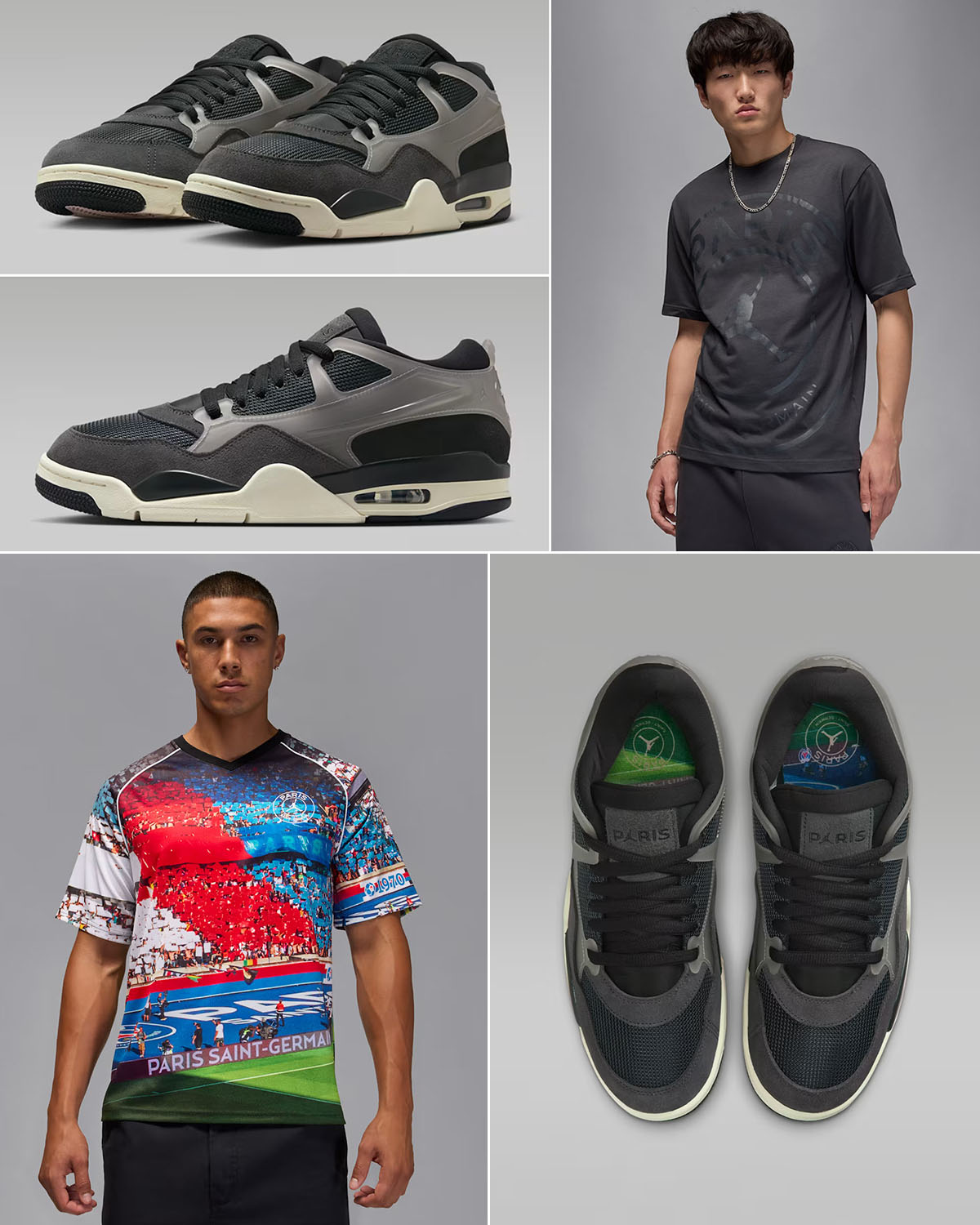 Air Jordan 4 RM Paris Saint Germain Off Noir Mens Shoes Shirts Outfits