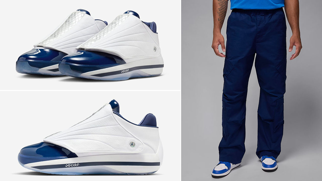 Air Jordan 4016 Midnight Navy Shoes x Jordan Flight Utility Pants