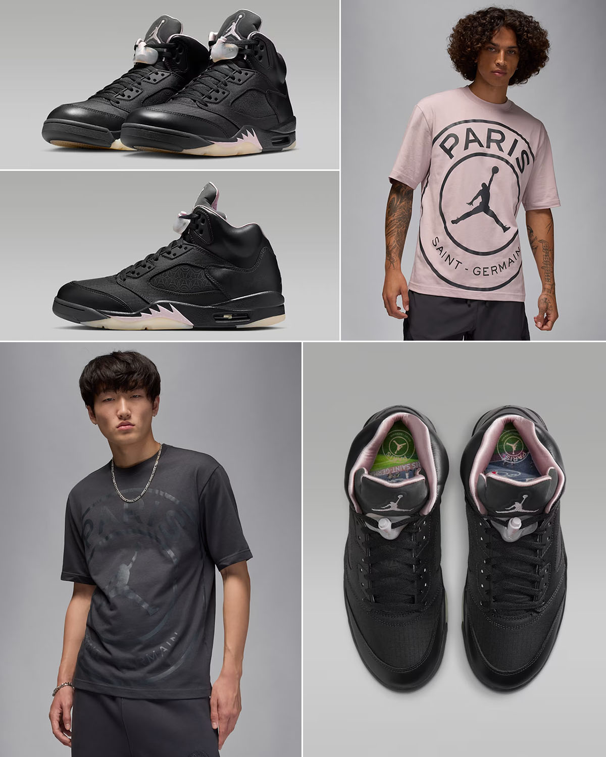 Air Jordan 5 Paris Saint Germain Off Noir Shoes Shirts Outfits