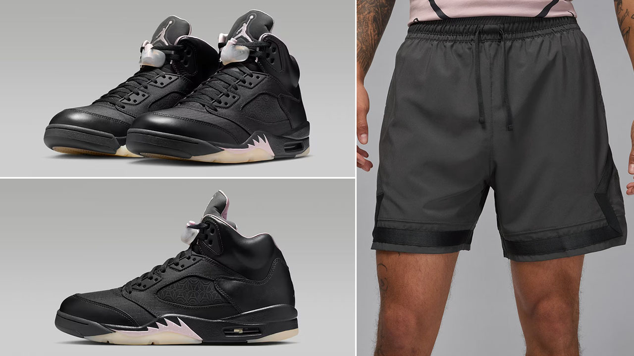 Air Jordan 5 Paris Saint Germain Off Noir Shoes x Jordan PSG Mens Off Noir Diamond Shorts