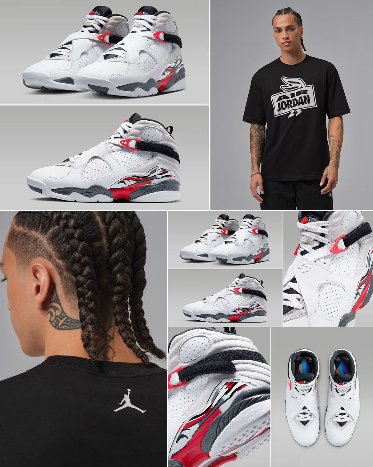Air Jordan 8 Bugs Bunny 2025 Black T Shirt to Match Sneakers