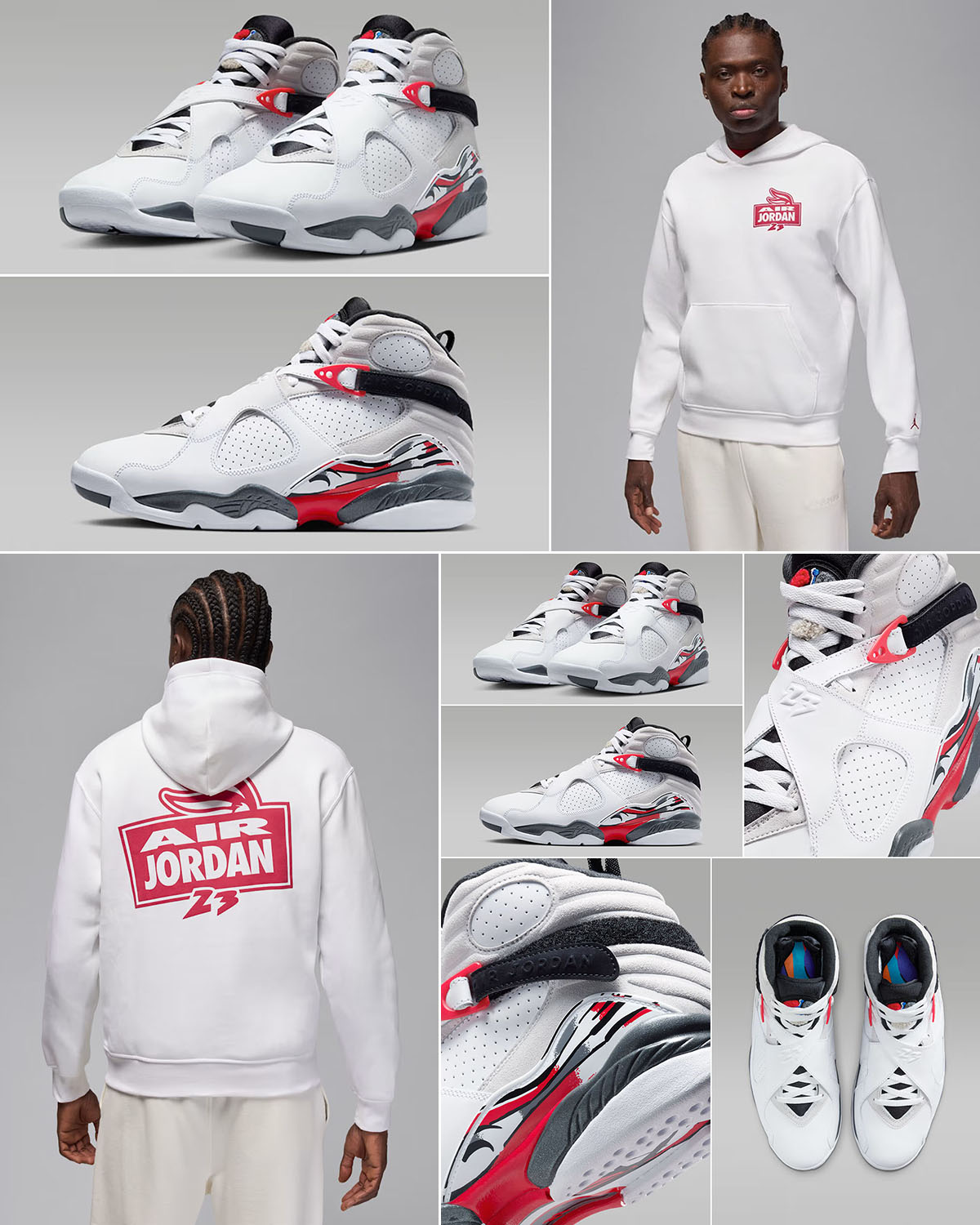 Air Jordan 8 Bugs Bunny 2025 White Hoodie to Match Sneakers