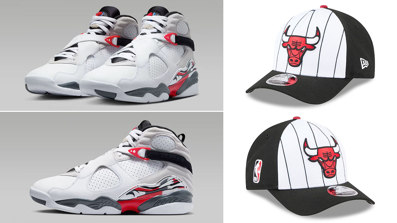Air Jordan 8 Bugs Bunny 2025 x Chicago Bulls New Era 2025 NBA Tip Off M Crown A Frame 9FORTY Adjustable Hat