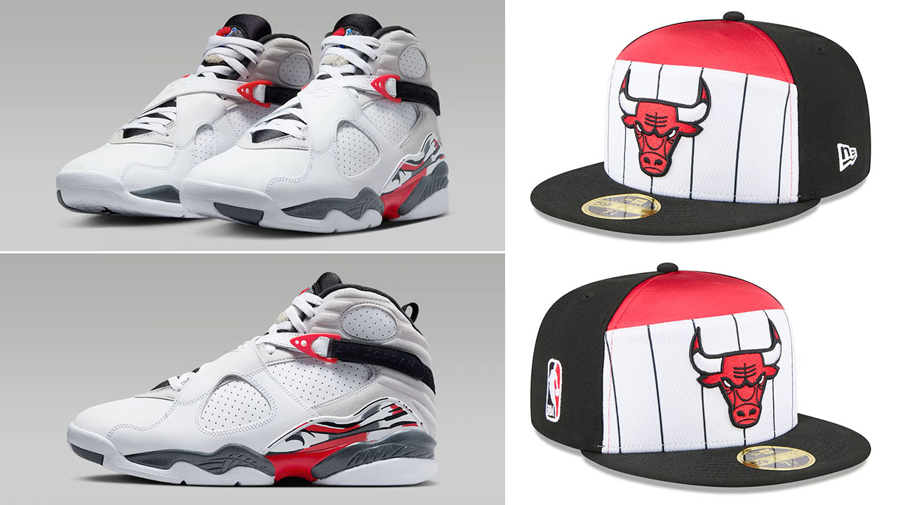 Air Jordan 8 Bugs Bunny 2025 x Chicago Bulls New Era 2025 NBA Tip Off Split Panel 59FIFTY Fitted Hat