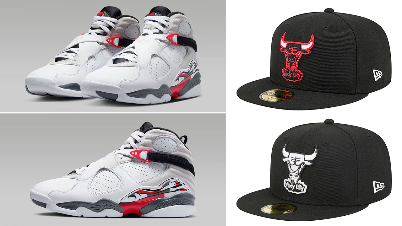 Air Jordan 8 Bugs Bunny 2025 x Chicago Bulls New Era Core Logo 59FIFTY Fitted Hat