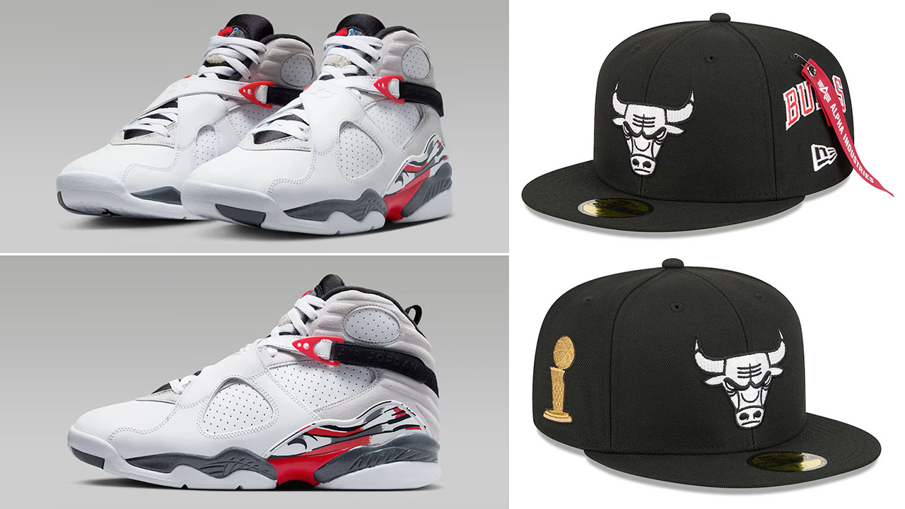 Air Jordan 8 Bugs Bunny 2025 x Chicago Bulls New Era x Alpha Industries 59FIFTY Fitted Hat