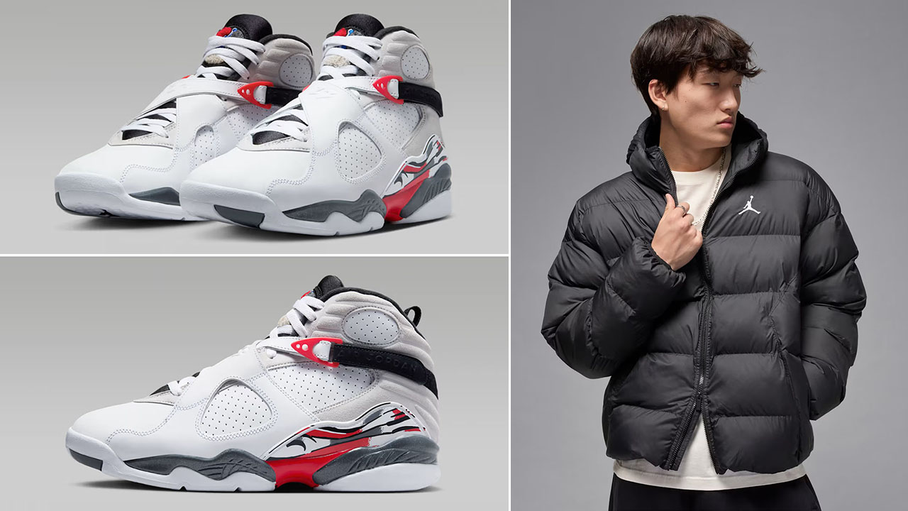 Air Jordan 8 Bugs Bunny 2025 x Jordan Brooklyn Black Puffer Jacket