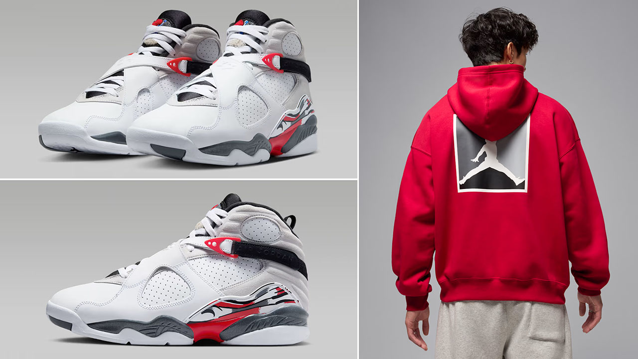 Air Jordan 8 Bugs Bunny 2025 x Jordan Brooklyn Fleece Mens Graphic Hoodie