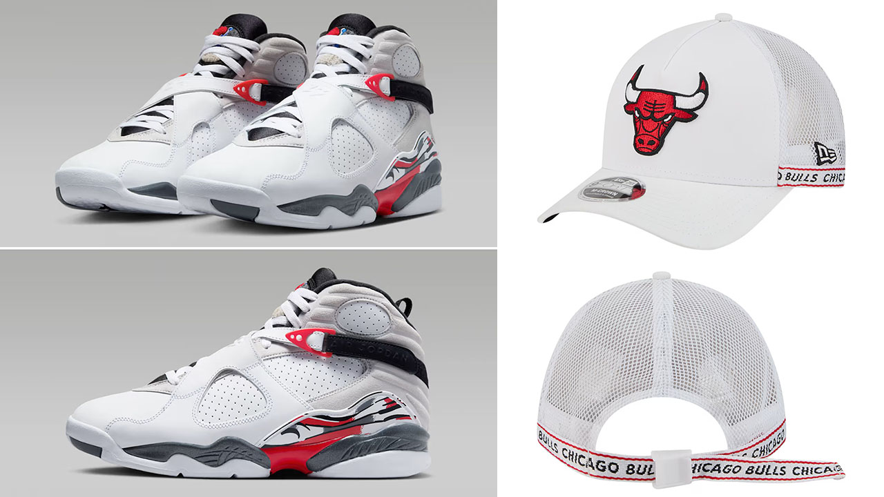 Air Jordan 8 Bugs Bunny 2025 x New Era Chicago Bulls Team Tape 9FORTY A-Frame Adjustable Hat