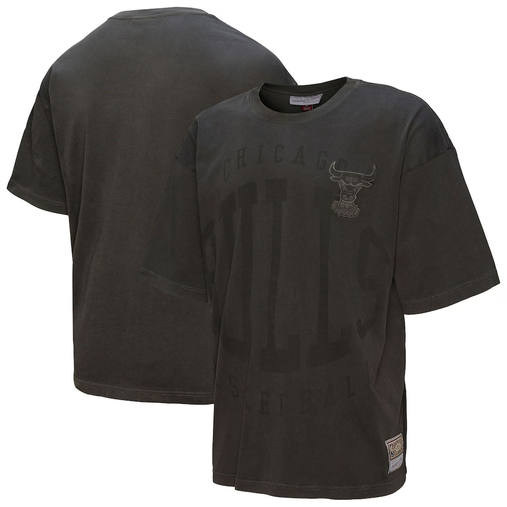 Chicago Bulls Mitchell and Ness Downtown Collection Premium Black T Shirt 1