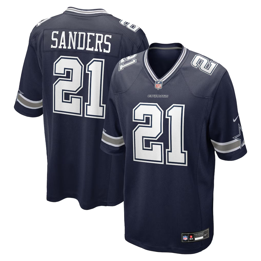 Deion Sanders Dallas Cowboys Nike Team Retired Player Game Jersey Navy