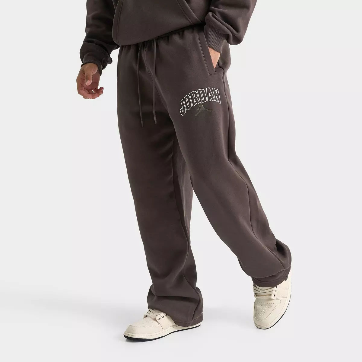 Jordan Brooklyn Fleece Mens Oversized Pants Baroque Brown 1