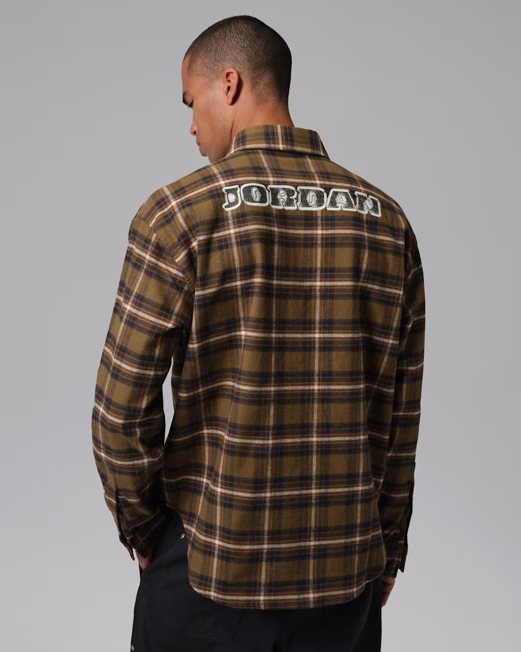 Jordan Brooklyn Graphic Flannel Shirt Yukon Brown 2