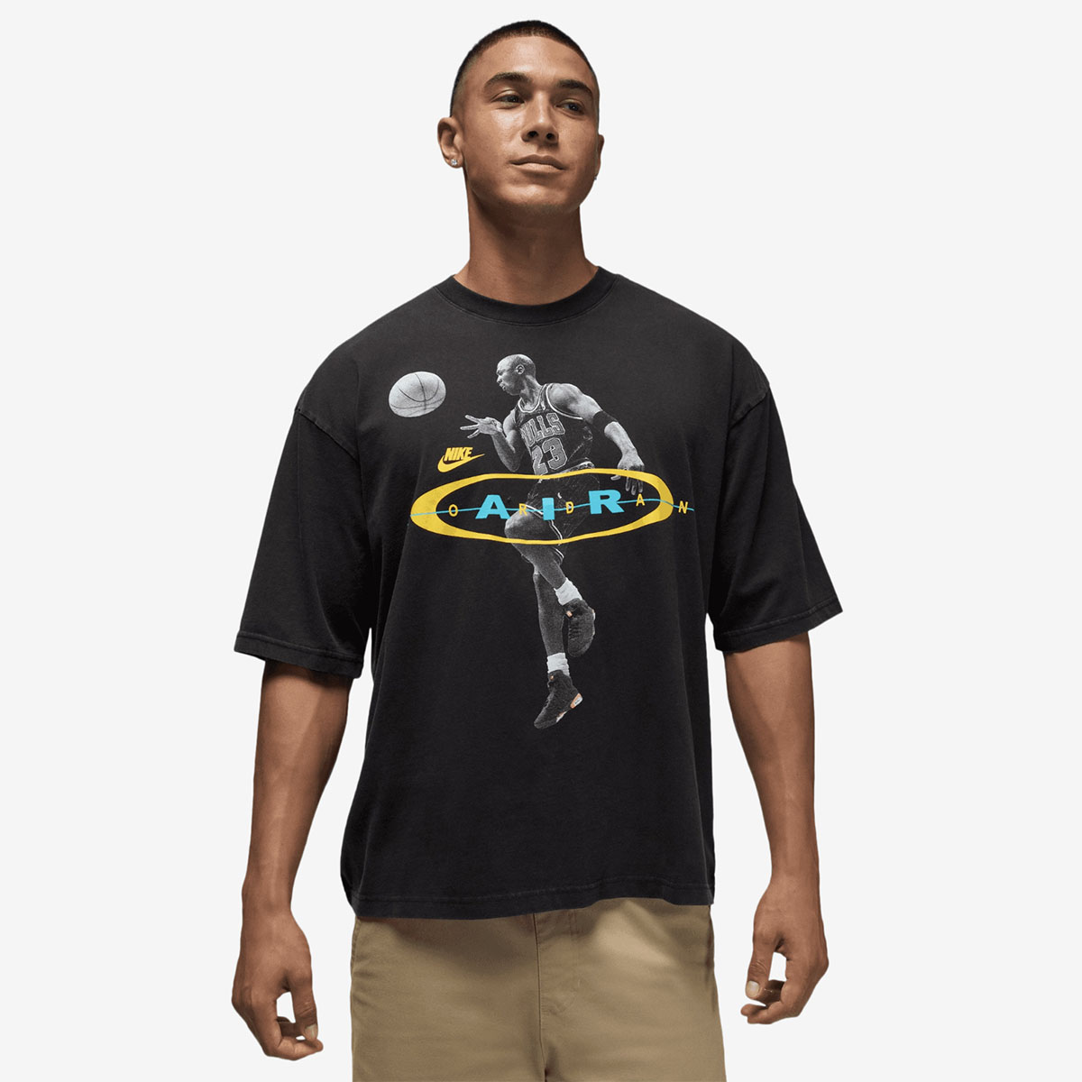 Jordan Brooklyn Surface 2 Air T Shirt Black Gamma Blue 1
