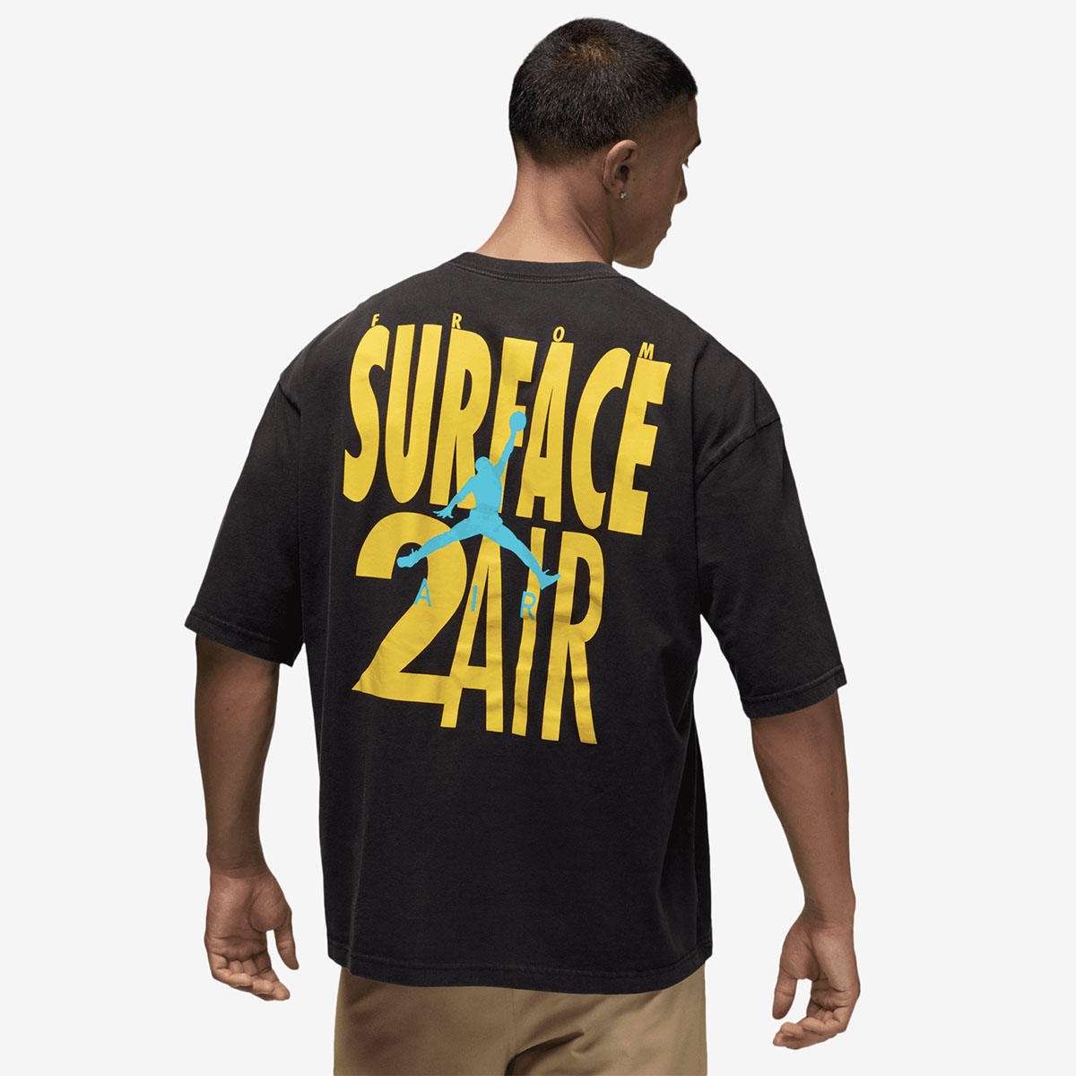 Jordan Brooklyn Surface 2 Air T Shirt Black Gamma Blue 2