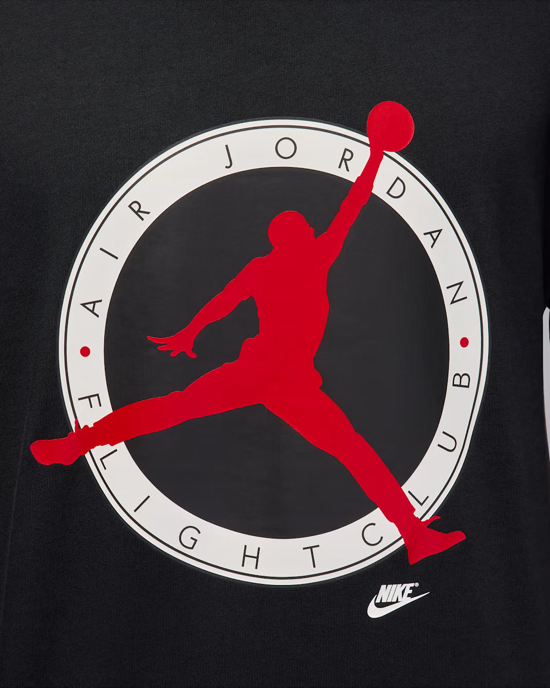Jordan Flight Club Mens Long Sleeve T Shirt Black Red 1