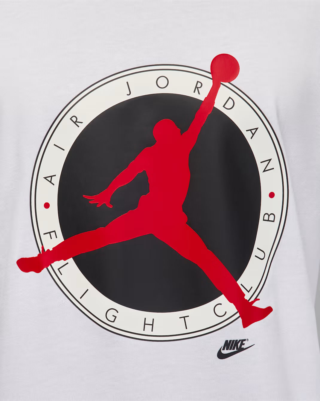 Jordan Flight Club Mens Long Sleeve T Shirt White Red 1