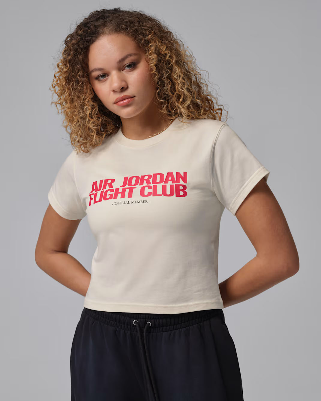 Jordan Flight Club Womens T Shirt Pale Ivory 1