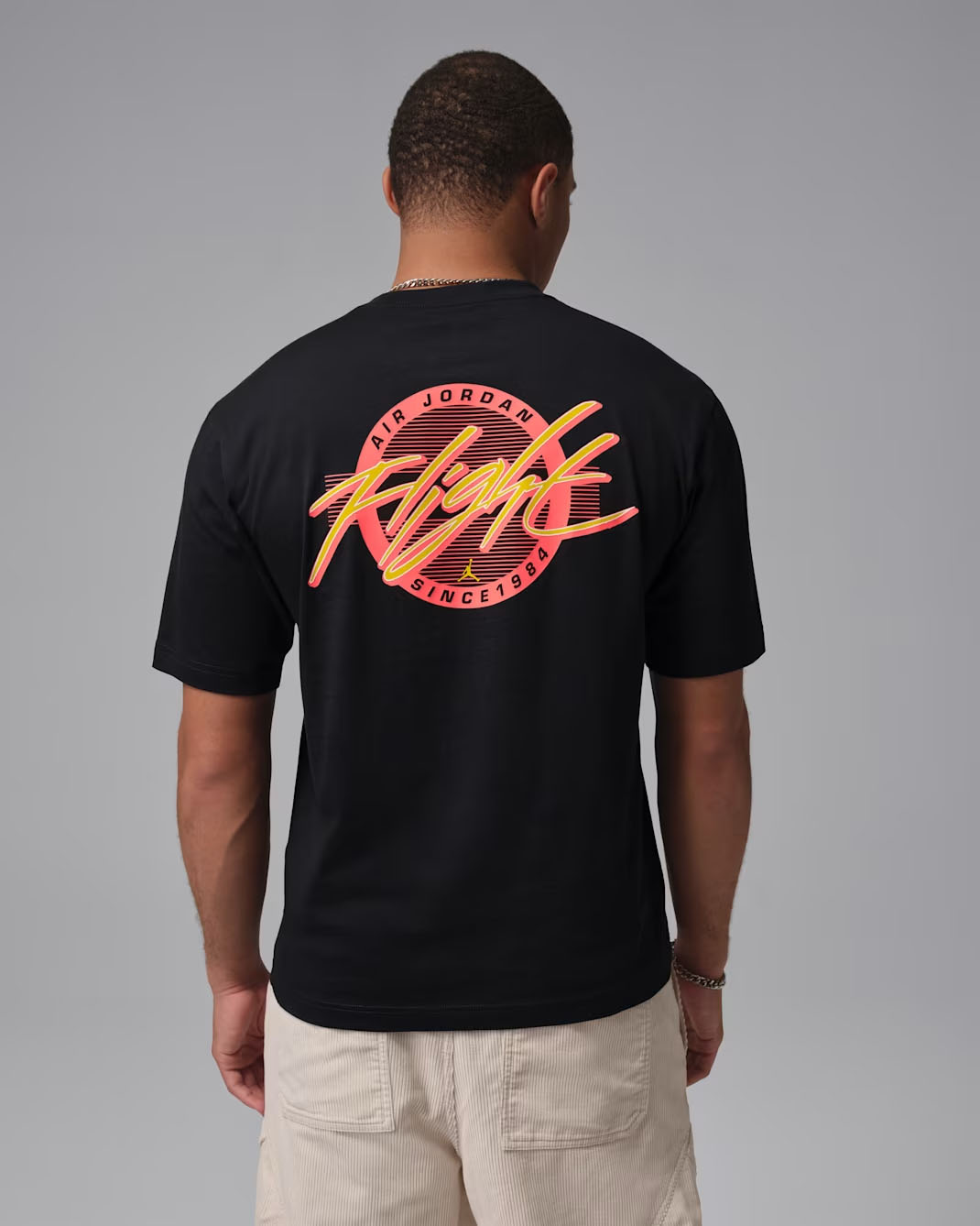 Jordan Flight Retro Mens T Shirt Black Red Yellow 2