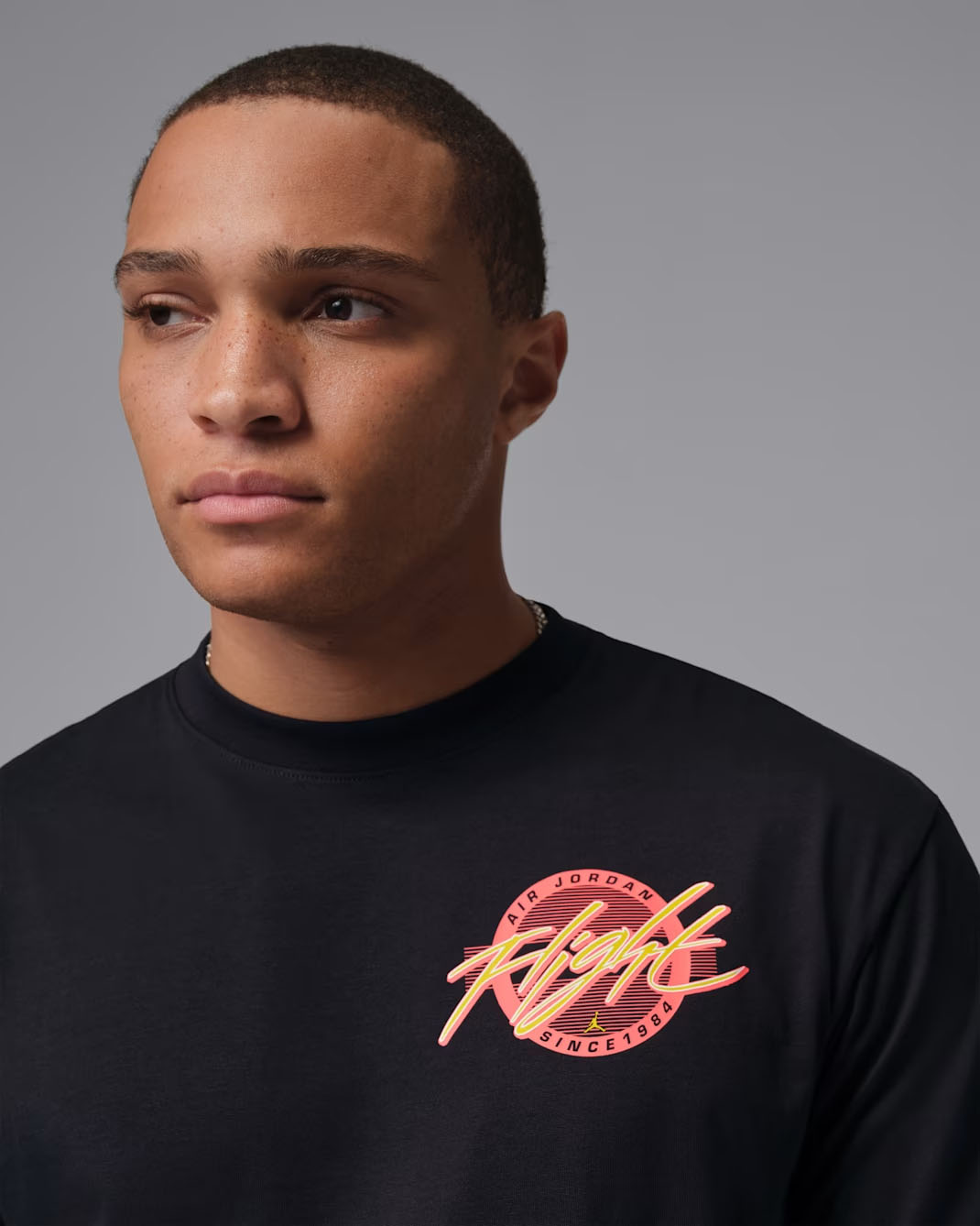 Jordan Flight Retro Mens T Shirt Black Red Yellow 3