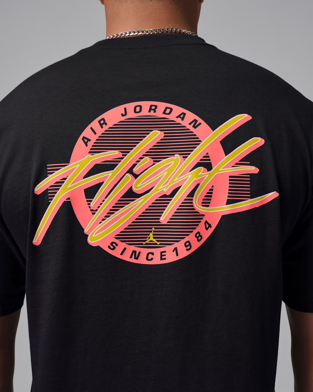 Jordan Flight Retro Mens T Shirt Black Red Yellow 4