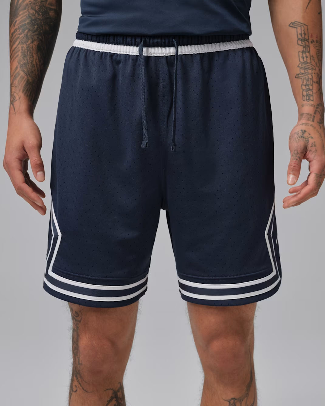 Jordan Sport Mens Dri FIT Mesh Diamond Shorts Midnight Navy 2