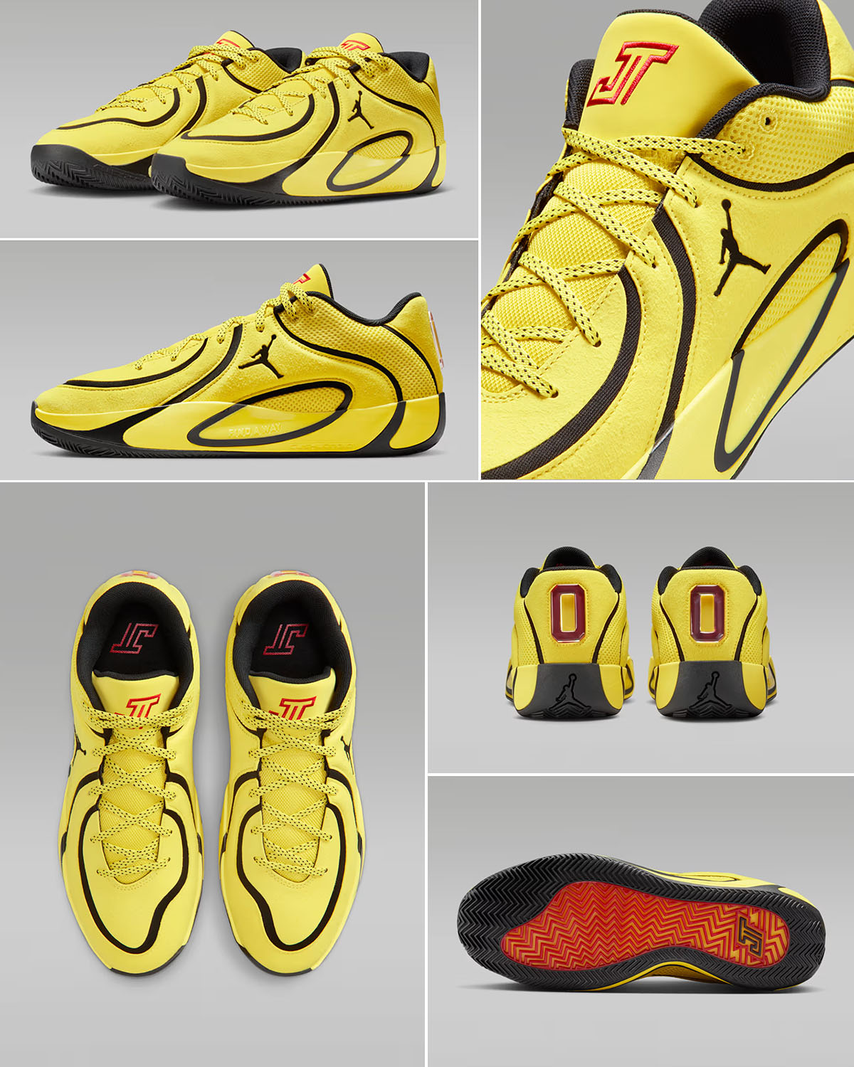 Jordan Tatum 4 Sonic Yellow Sunset Bruce Lee Basketball Shoes