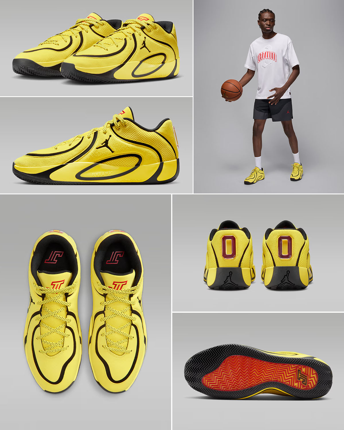 Jordan Tatum 4 Sunset Sonic Yellow Bruce Lee Shoes Shirt Shorts Outfit