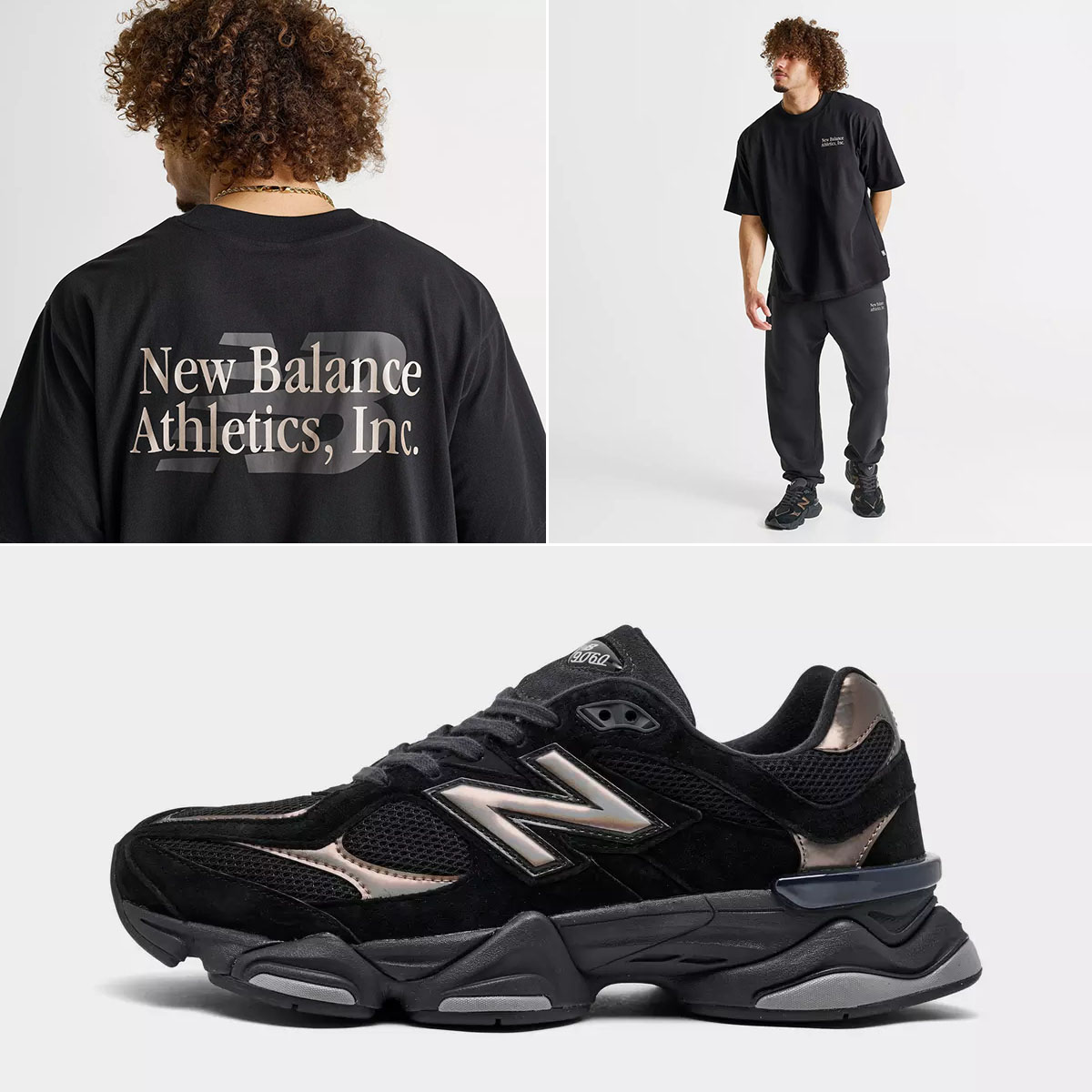 New Balance 9060 Black Copper Mens Sneakers and Clothing