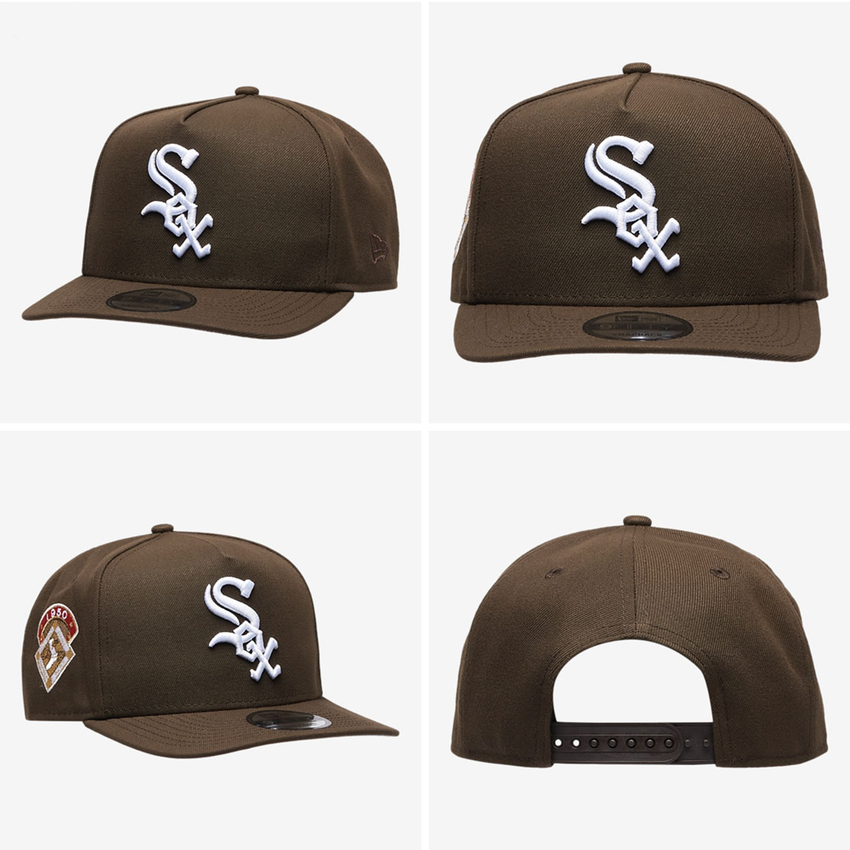 New Era Chicago White Sox 9FIFTY A Frame Brown Snapback Hat