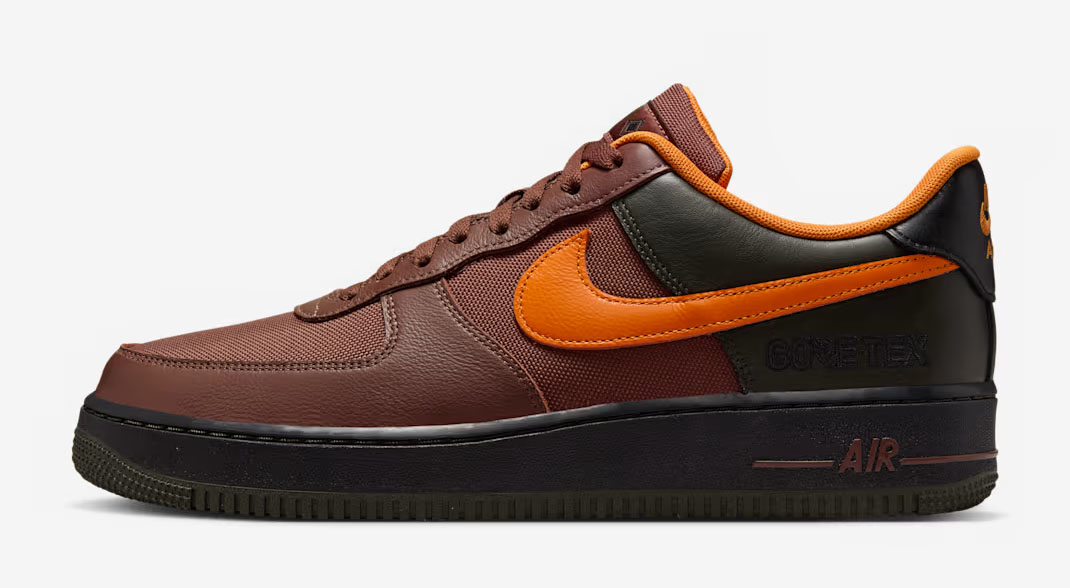 Nike Air Force 1 Low Gore Tex Fauna Brown Sequoia Black Bright Ceramic Mens Shoes 2