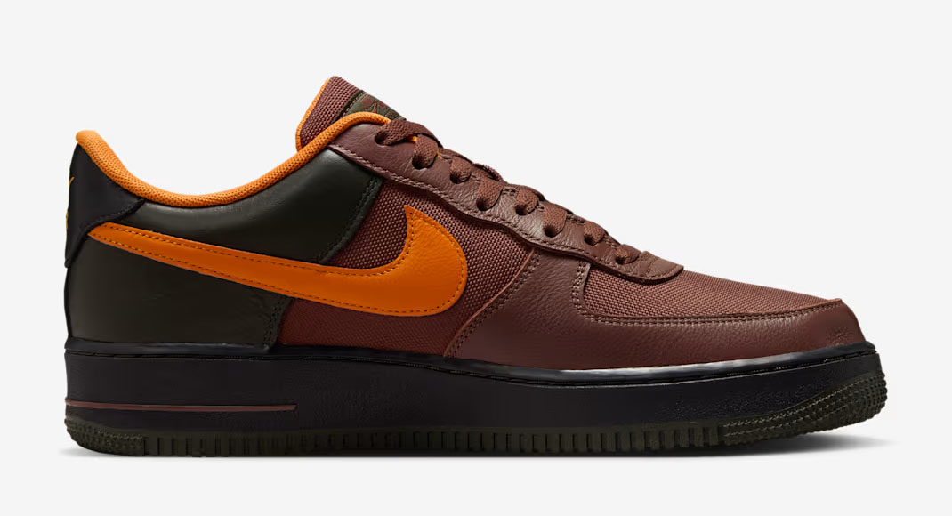 Nike Air Force 1 Low Gore Tex Fauna Brown Sequoia Black Bright Ceramic Mens Shoes 3